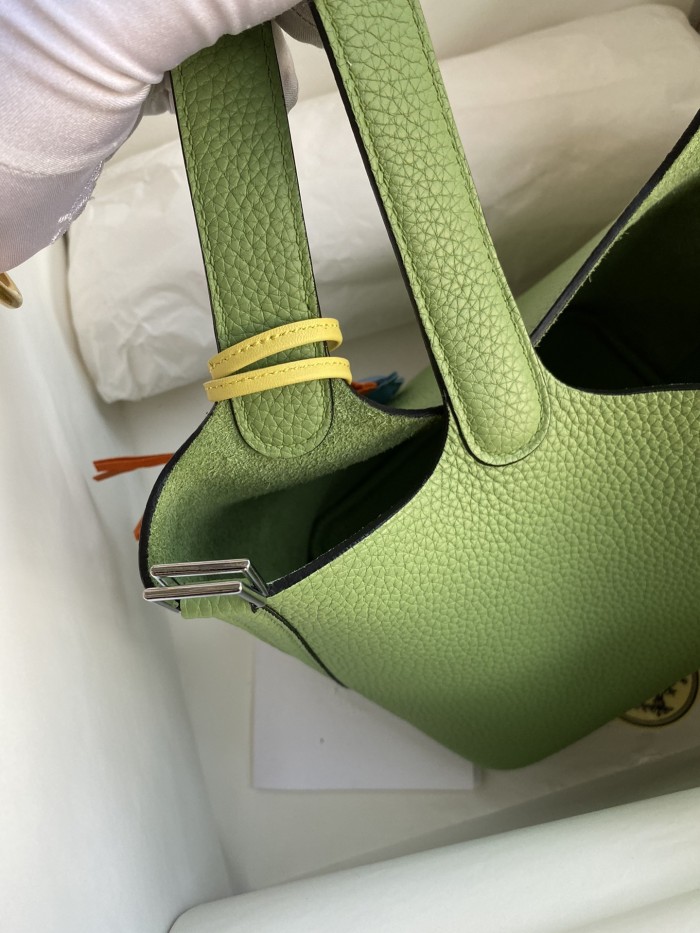 Picotin Lock 18 Bag Clemence Leather“18*18*18CM”-079=
