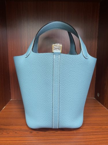 Picotin Lock 18 Bag Clemence Leather“18*18*18CM”-079=