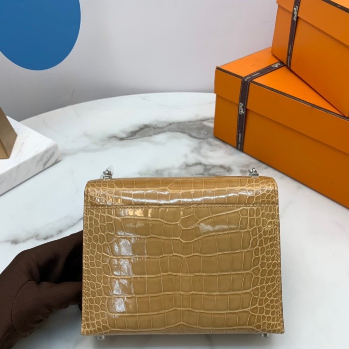 Verrou Chain Mini Bag 17 Alligator“17*14*4.2CM”-00801=