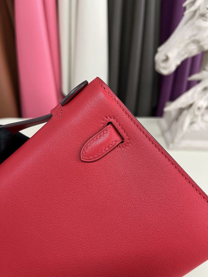 Kelly Pochette Swift Leather“22*12*7CM”-0301=