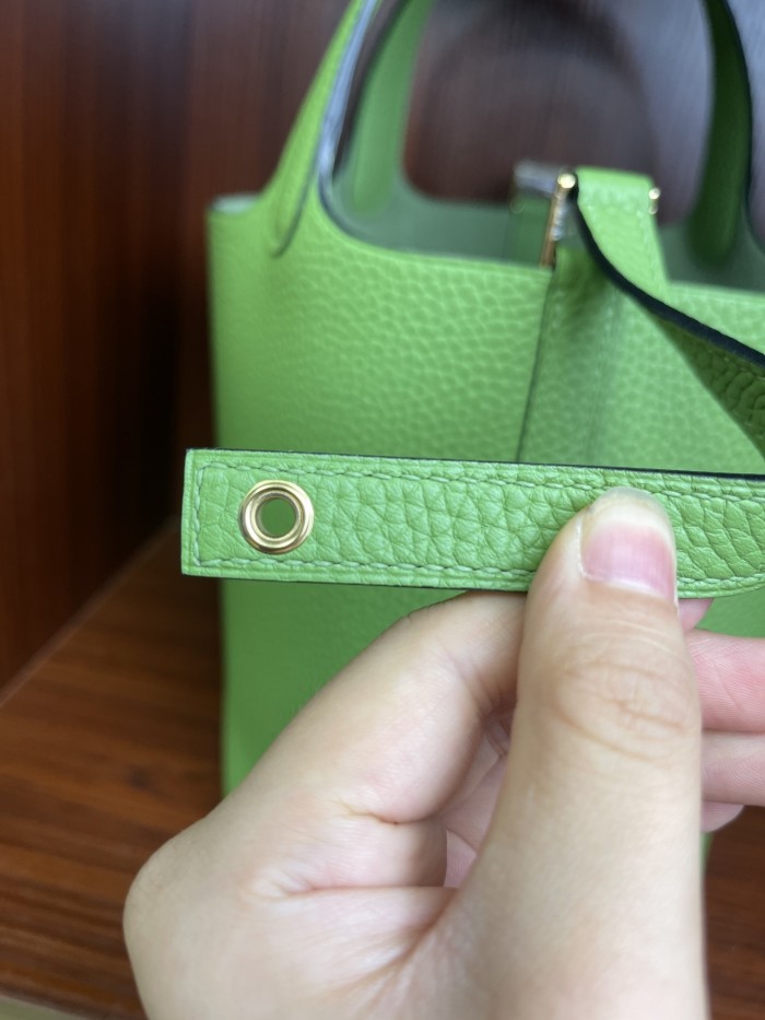 Picotin Lock 18 Bag Clemence Leather“18*18*18CM”-079=