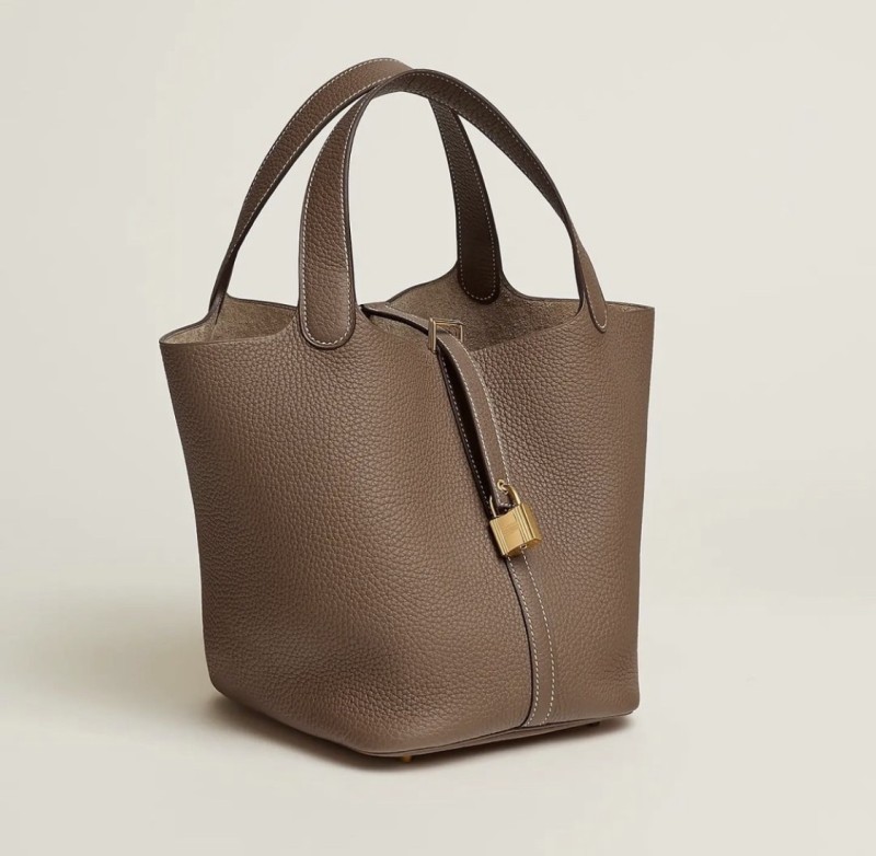 Picotin Lock 18 Clemence Leather Bag“18*18*13CM”-058=