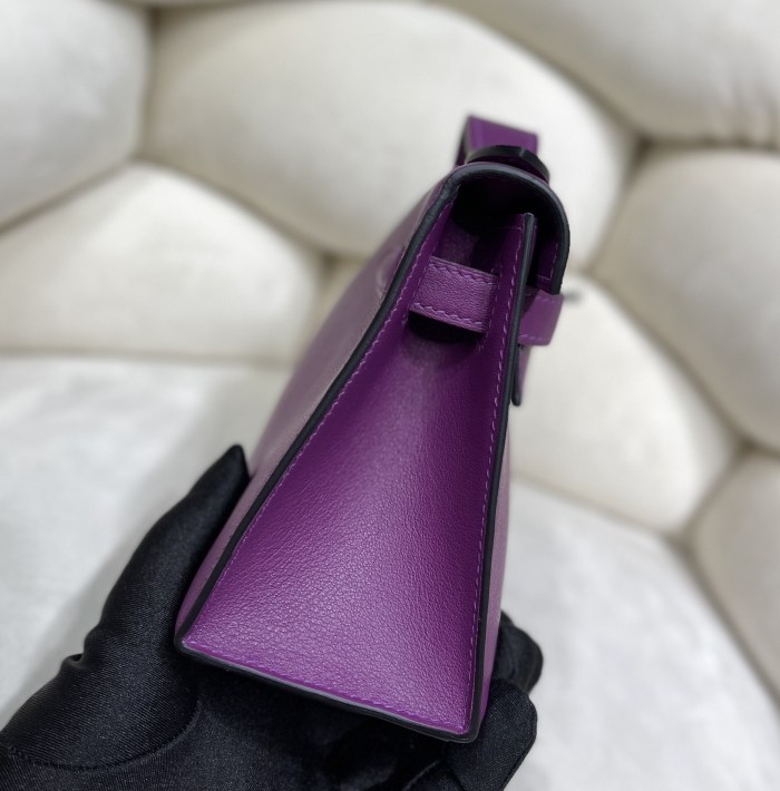 Kelly Pochette Swift Leather“22*12*7CM”-0301=