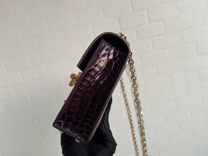 Verrou Chain Mini Bag 17 Alligator“17*14*4.2CM”-00801=
