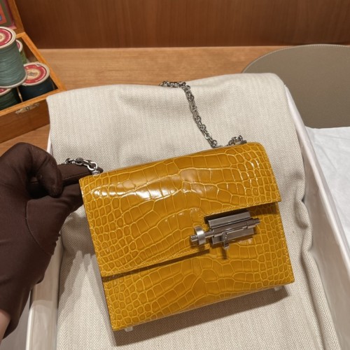Verrou Chain Mini Bag 17 Alligator“17*14*4.2CM”-00801=