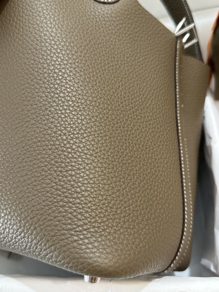Picotin Lock 18 Clemence Leather Bag“18*18*13CM”-058=