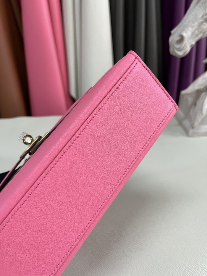 Kelly Pochette Swift Leather“22*12*7CM”-0301=