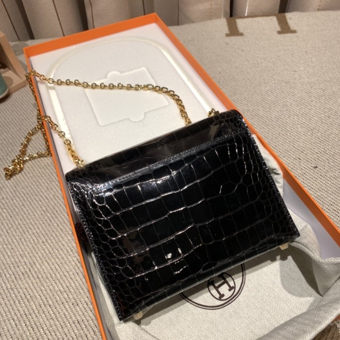 Verrou Chain Mini Bag 17 Alligator“17*14*4.2CM”-00801=
