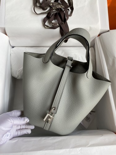 Picotin Lock 18 Bag Clemence Leather“18*18*18CM”-079=