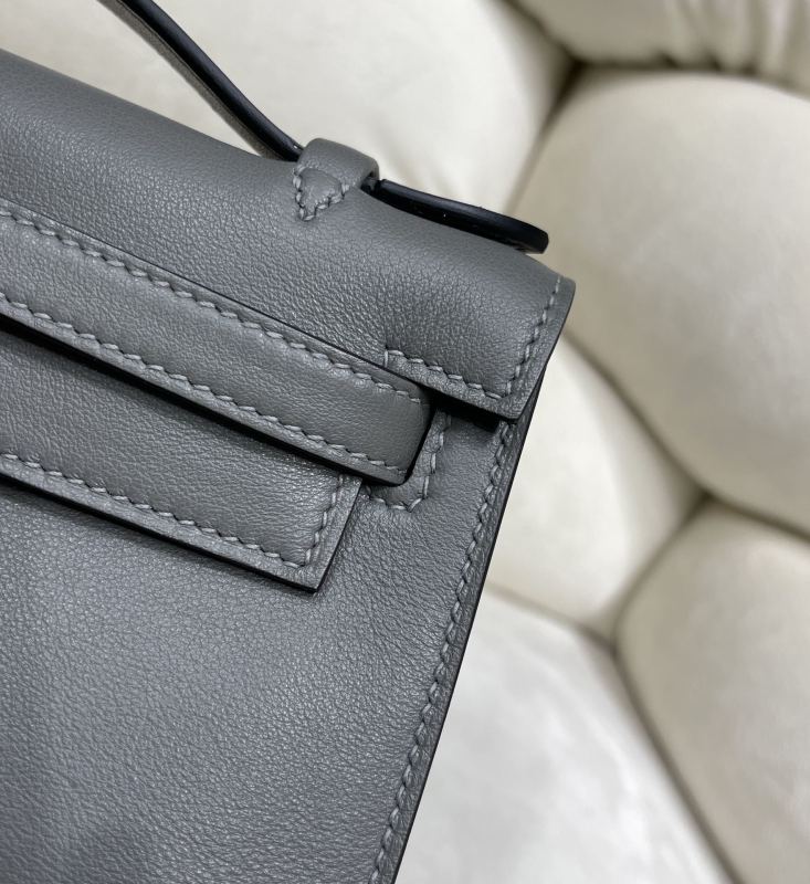 Kelly Pochette Swift Leather“22*12*7CM”-0301=