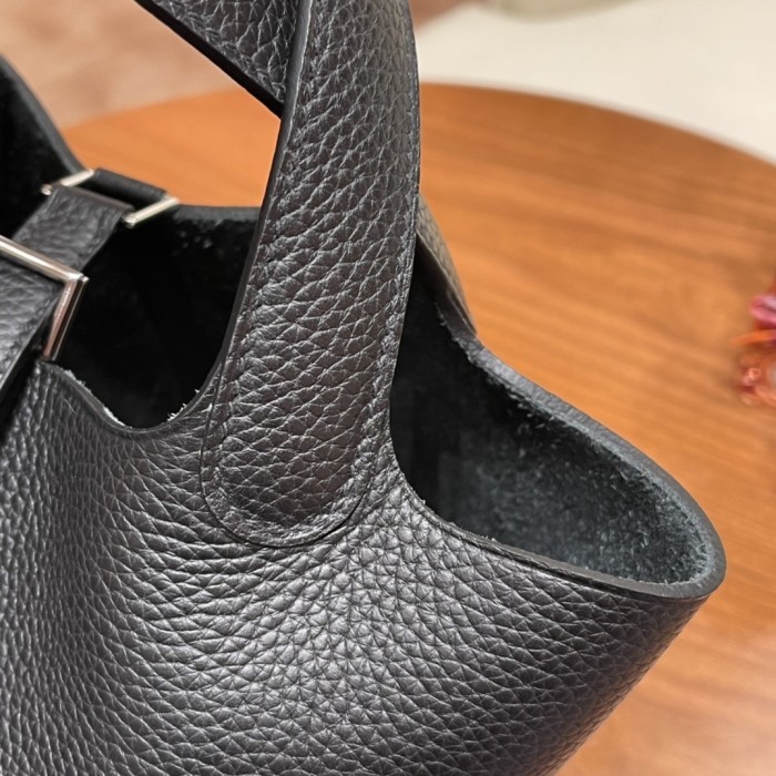 Picotin Lock 18 Clemence Leather Bag“18*18*13CM”-058=