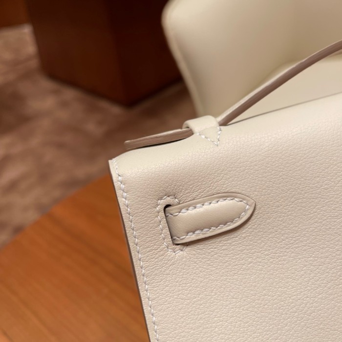 Kelly Pochette Swift Leather“22*12*7CM”-0301=