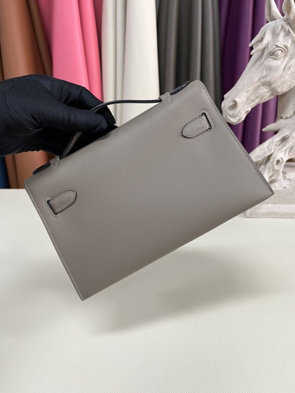 Kelly Pochette Swift Leather“22*12*7CM”-0301=