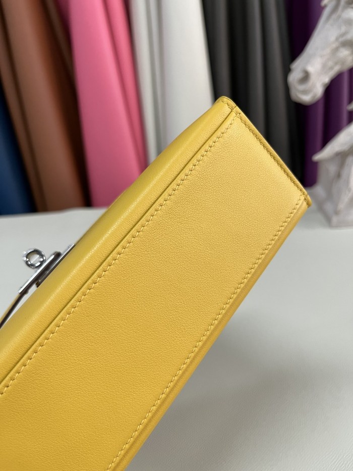Kelly Pochette Swift Leather“22*12*7CM”-0301=