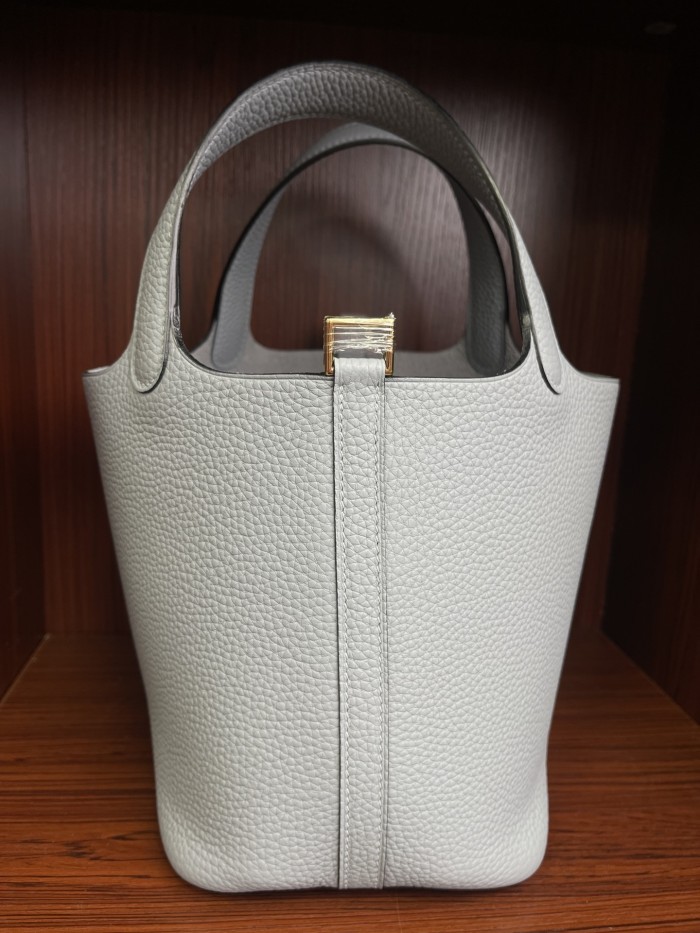 Picotin Lock 18 Bag Clemence Leather“18*18*18CM”-079=