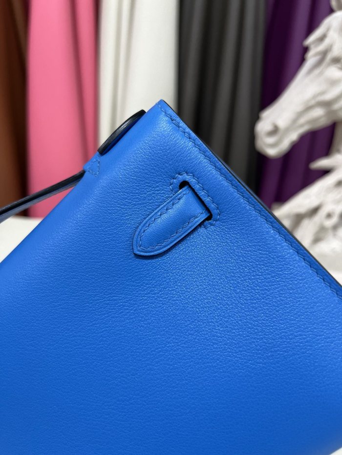 Kelly Pochette Swift Leather“22*12*7CM”-0301=