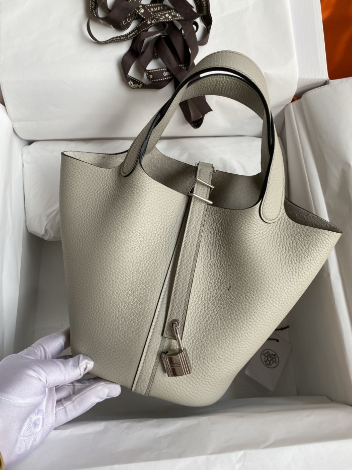 Picotin Lock 18 Bag Clemence Leather“18*18*18CM”-079=
