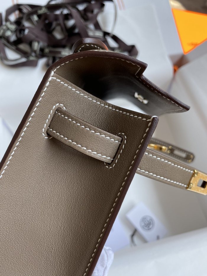 Kelly Pochette Swift Leather“22*12*7CM”-0301=