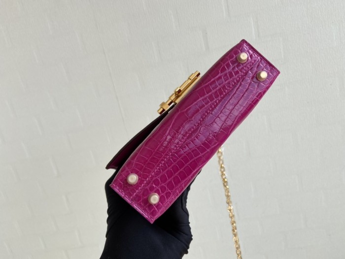 Verrou Chain Mini Bag 17 Alligator“17*14*4.2CM”-00801=
