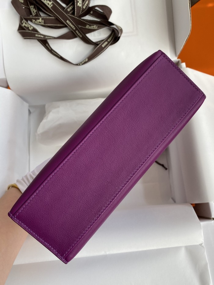 Kelly Pochette Swift Leather“22*12*7CM”-0301=