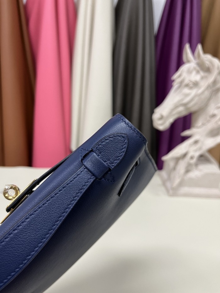 Kelly Pochette Swift Leather“22*12*7CM”-0301=