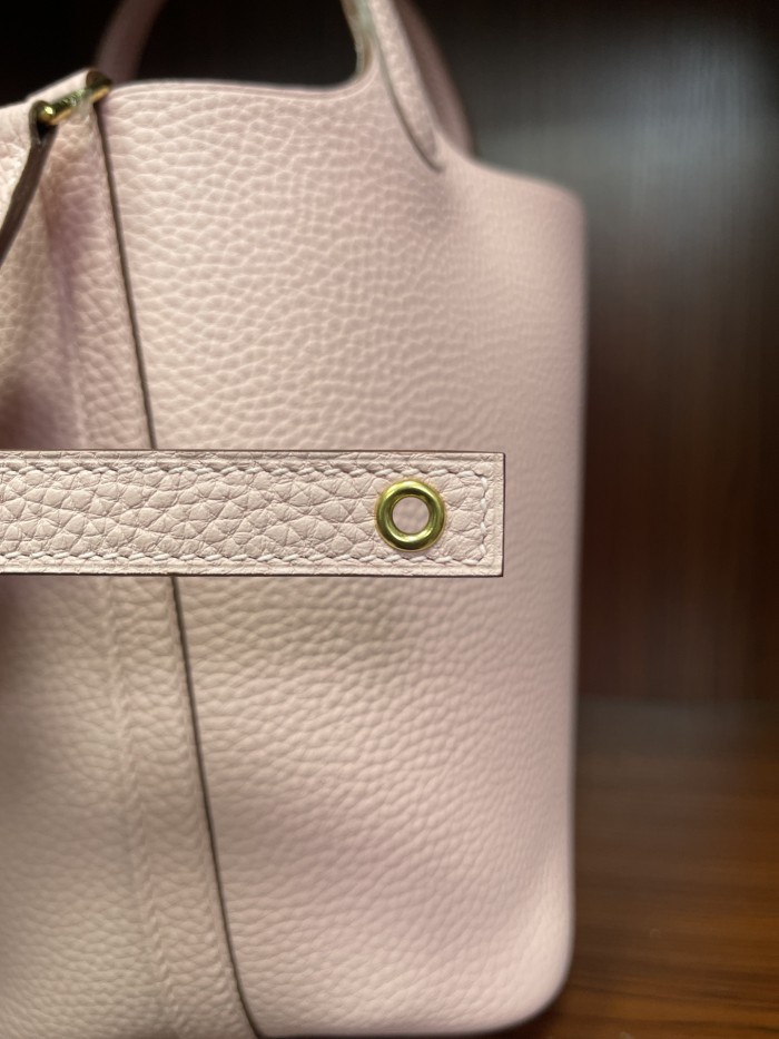 Picotin Lock 18 Bag Clemence Leather“18*18*18CM”-079=