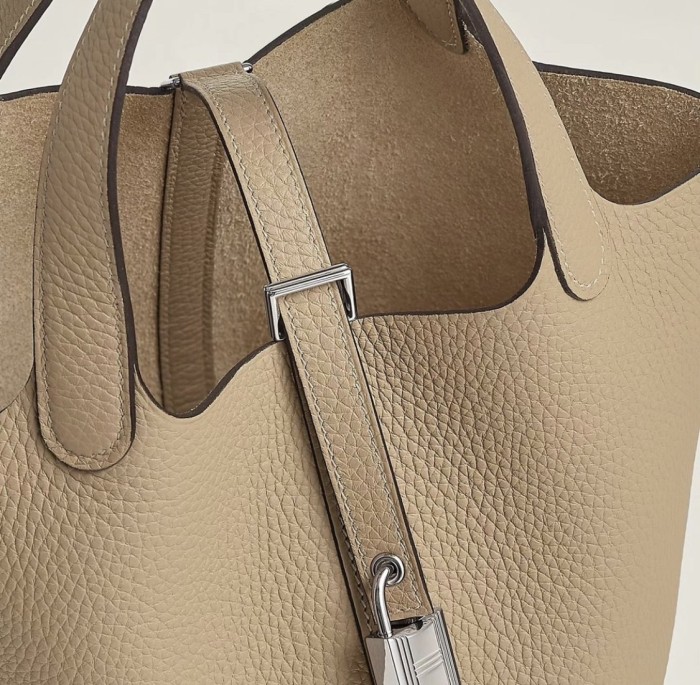 Picotin Lock 18 Clemence Leather Bag“18*18*13CM”-058=