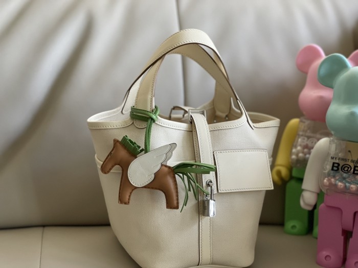 Picotin Lock 18 Clemence Leather Bag“18*18*13CM”-059=