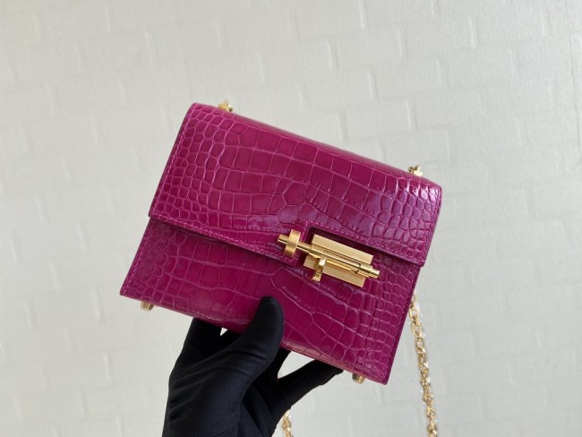 Verrou Chain Mini Bag 17 Alligator“17*14*4.2CM”-00801=