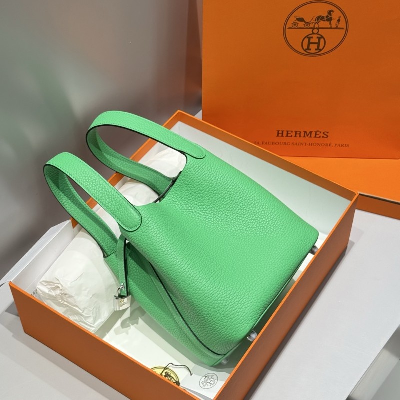 Picotin Lock 18 Bag Clemence Leather“18*18*18CM”-079=