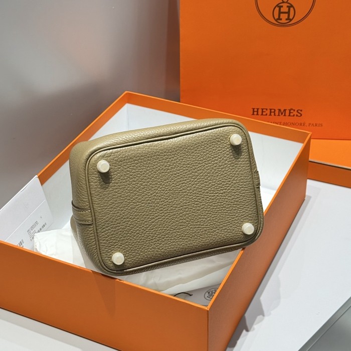 Picotin Lock 18 Bag Clemence Leather“18*18*18CM”-079=