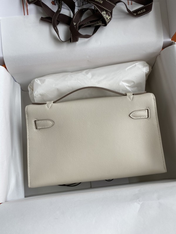 Kelly Pochette Swift Leather“22*12*7CM”-0301=