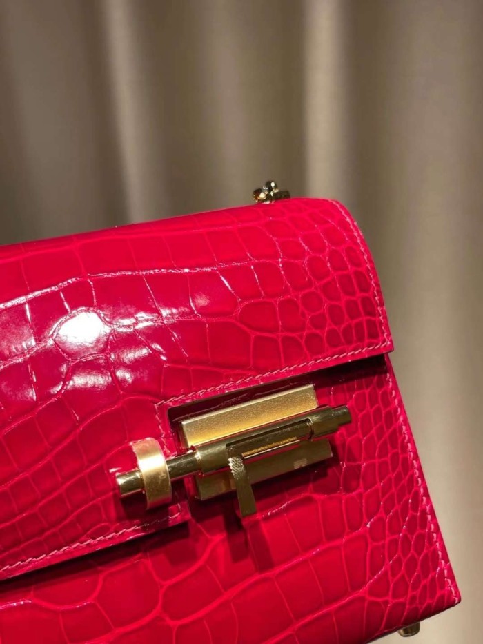 Verrou Chain Mini Bag 17 Alligator“17*14*4.2CM”-00801=