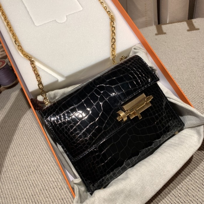 Verrou Chain Mini Bag 17 Alligator“17*14*4.2CM”-00801=