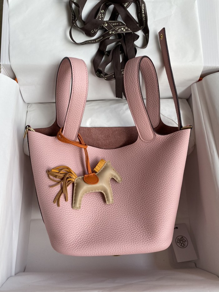 Picotin Lock 18 Bag Clemence Leather“18*18*18CM”-079=