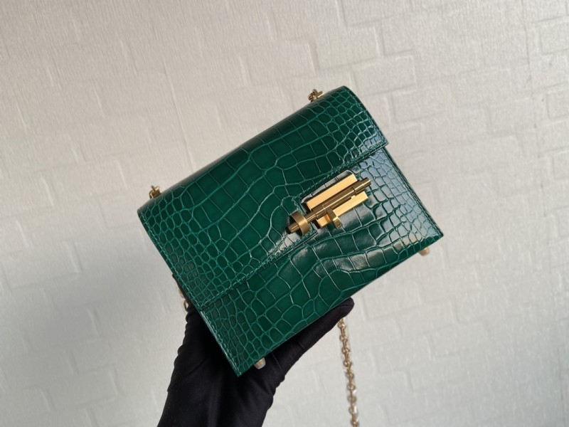 Verrou Chain Mini Bag 17 Alligator“17*14*4.2CM”-00801=