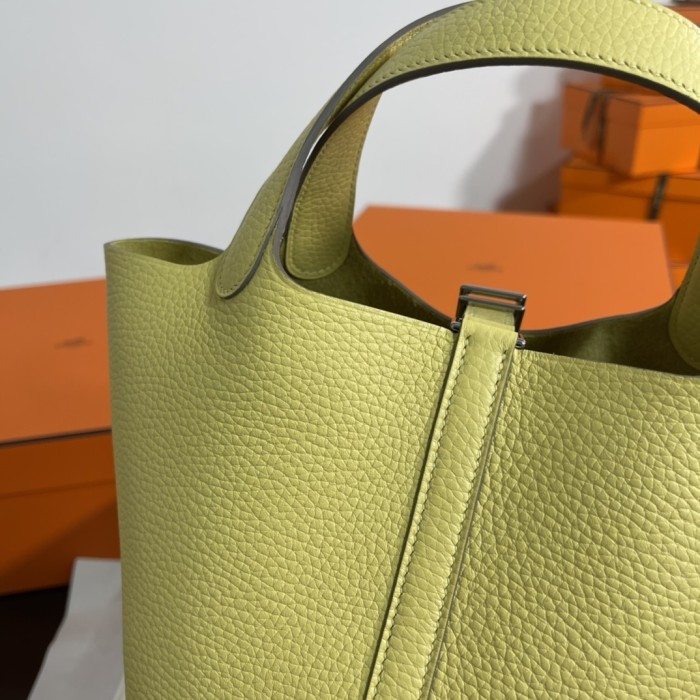 Picotin Lock 18 Clemence Leather Bag“18*18*13CM”-058=