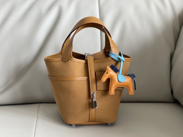 Picotin Lock 18 Clemence Leather Bag“18*18*13CM”-059=