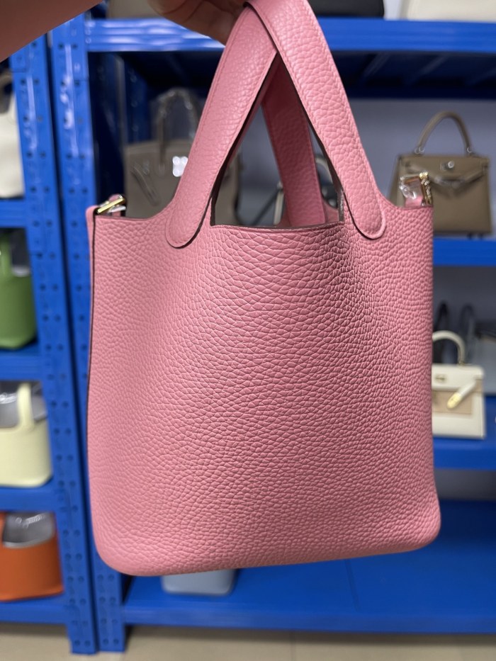 Picotin Lock 18 Bag Clemence Leather“18*18*18CM”-079=