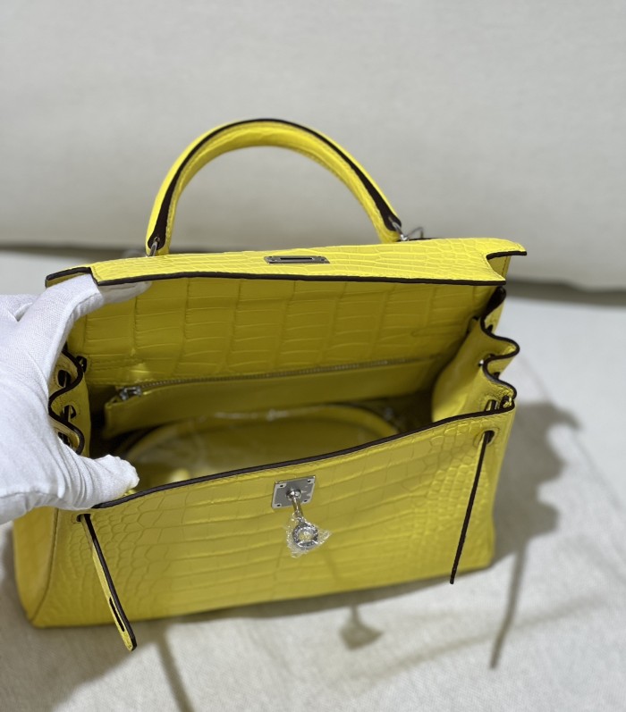 Kelly Crocodile 25 Bag“25*17*7CM”-00051=