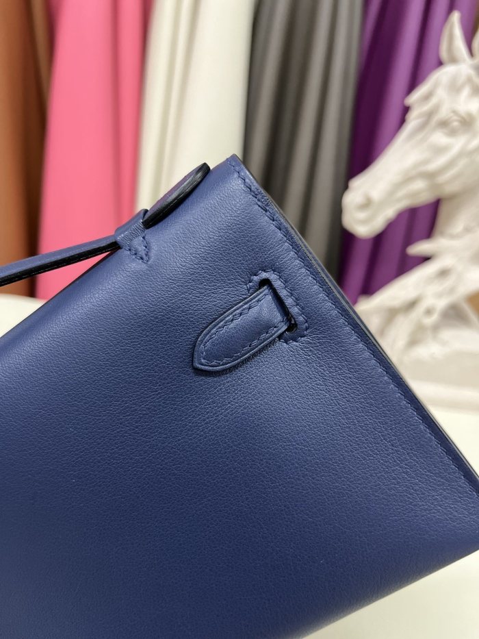 Kelly Pochette Swift Leather“22*12*7CM”-0301=