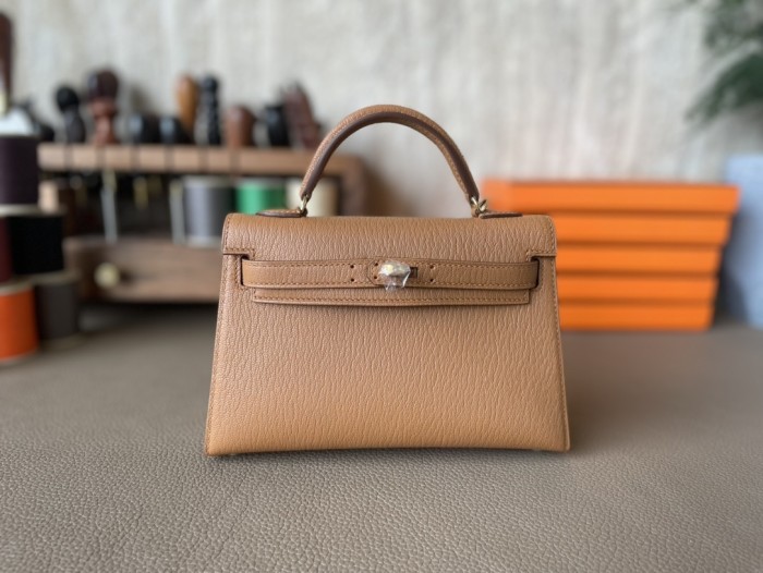 Mini Kelly Chevre 19 Bag“19*12*6CM”-0511=
