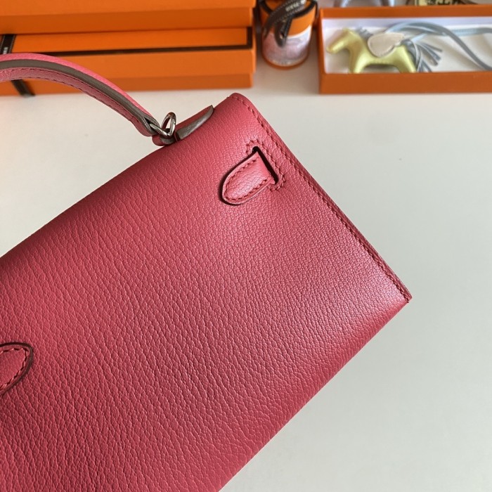 Mini Kelly Chevre 19 Bag“19*12*6CM”-0511=