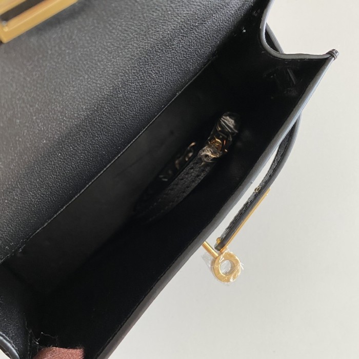 Mini Kelly Chevre 19 Bag“19*12*6CM”-0511=