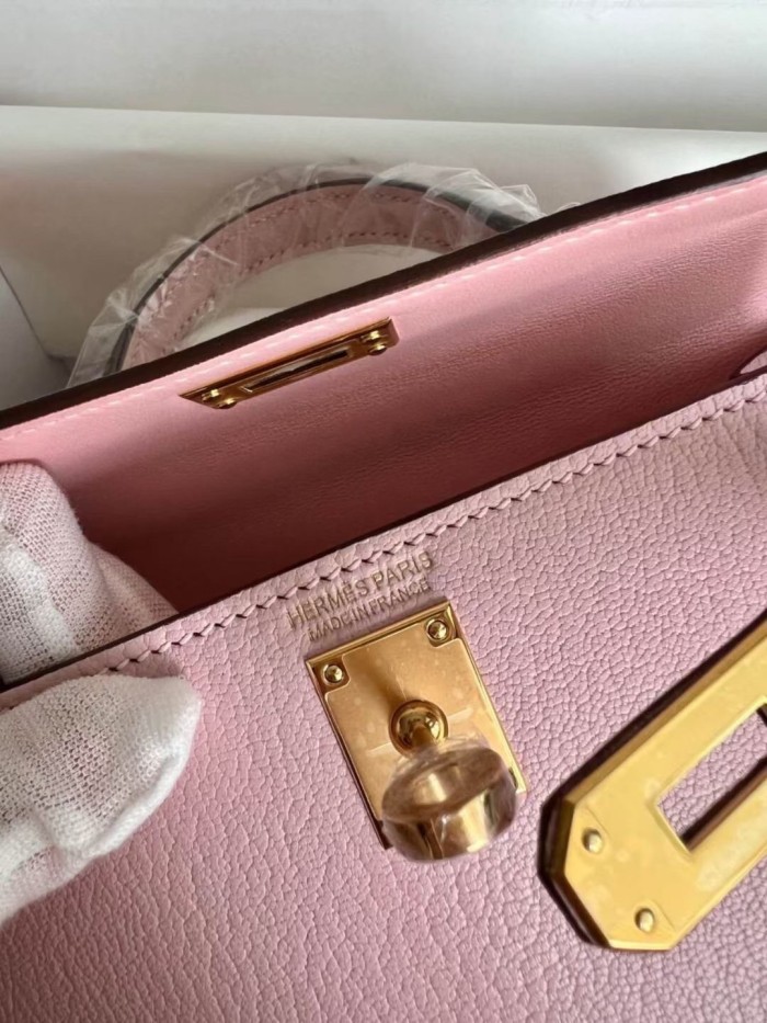 Mini Kelly Chevre 19 Bag“19*12*6CM”-0511=