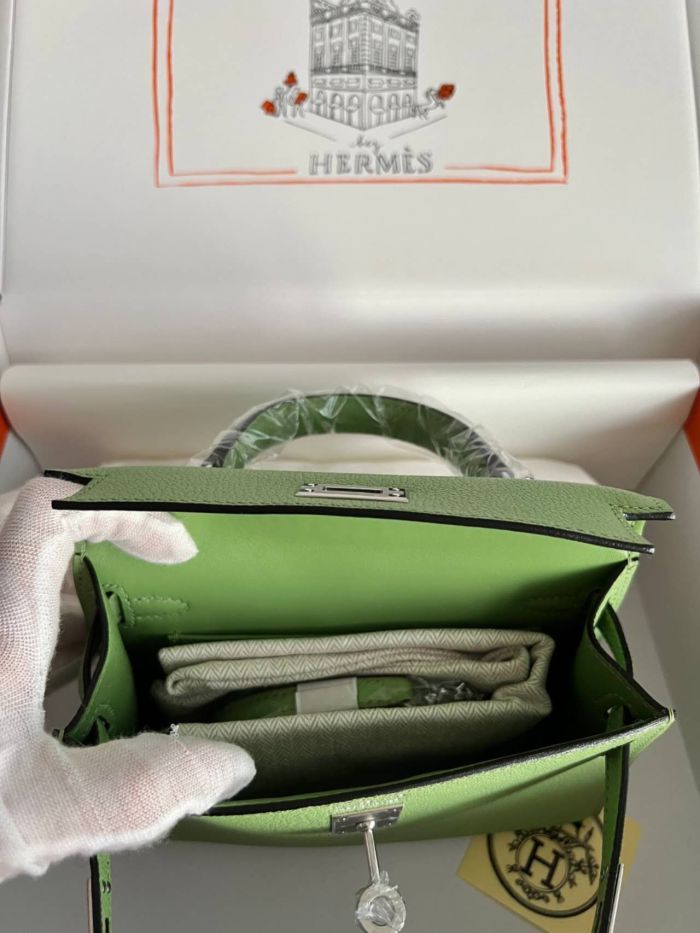 Mini Kelly Chevre 19 Bag“19*12*6CM”-0511=