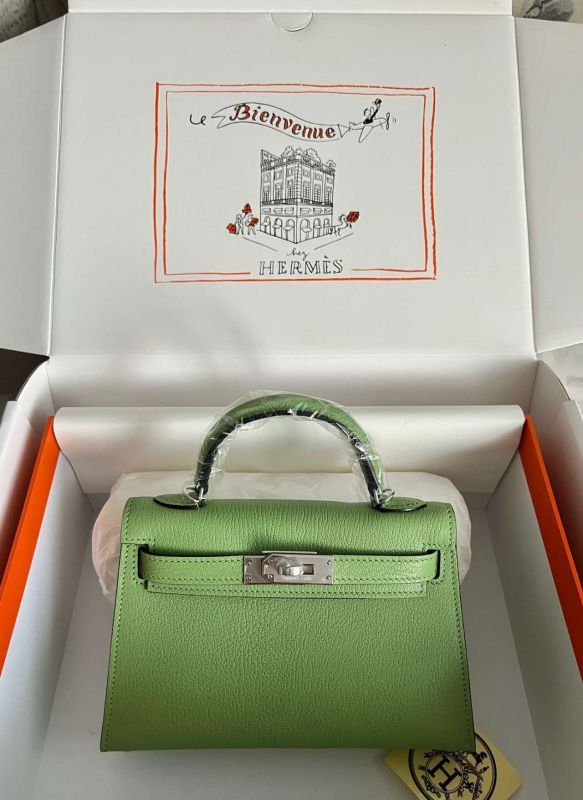 Mini Kelly Chevre 19 Bag“19*12*6CM”-0511=