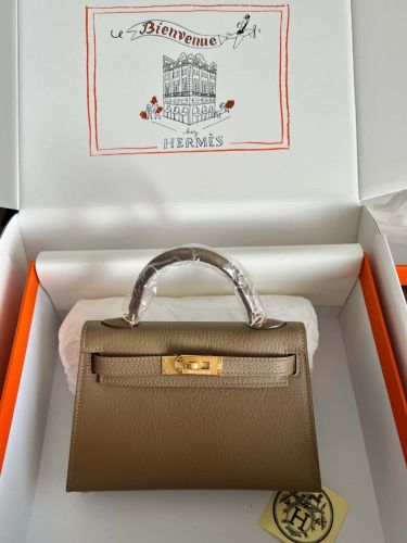 Mini Kelly Chevre 19 Bag“19*12*6CM”-0511=