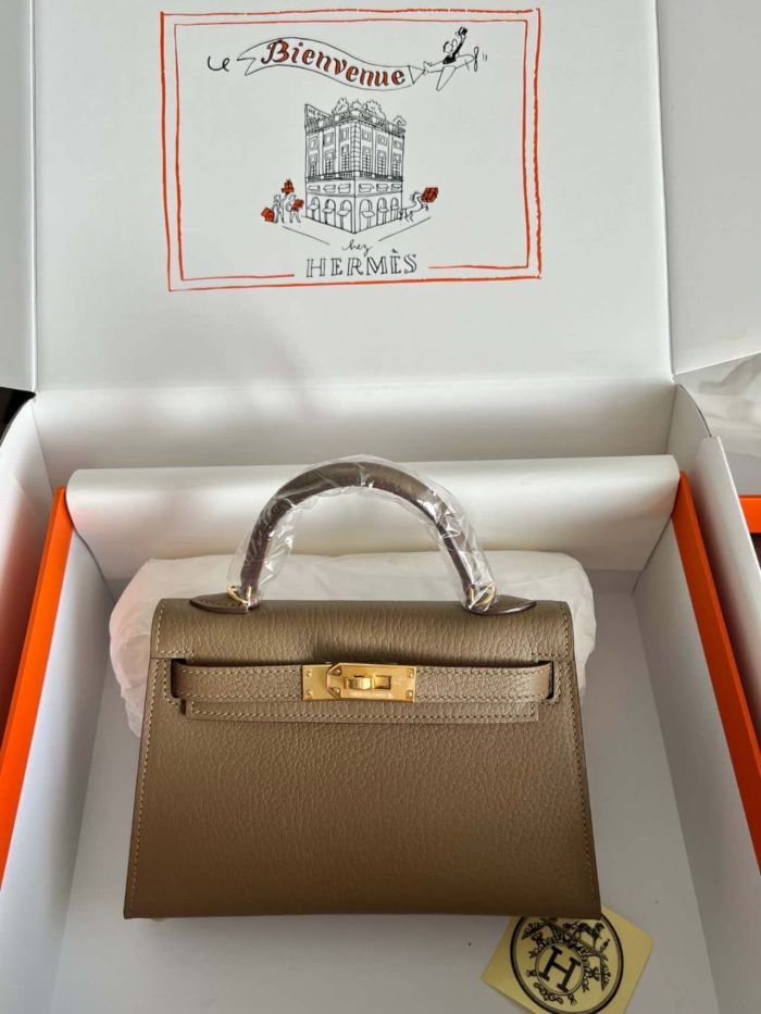 Mini Kelly Chevre 19 Bag“19*12*6CM”-0511=
