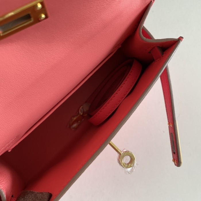 Mini Kelly Chevre 19 Bag“19*12*6CM”-0511=